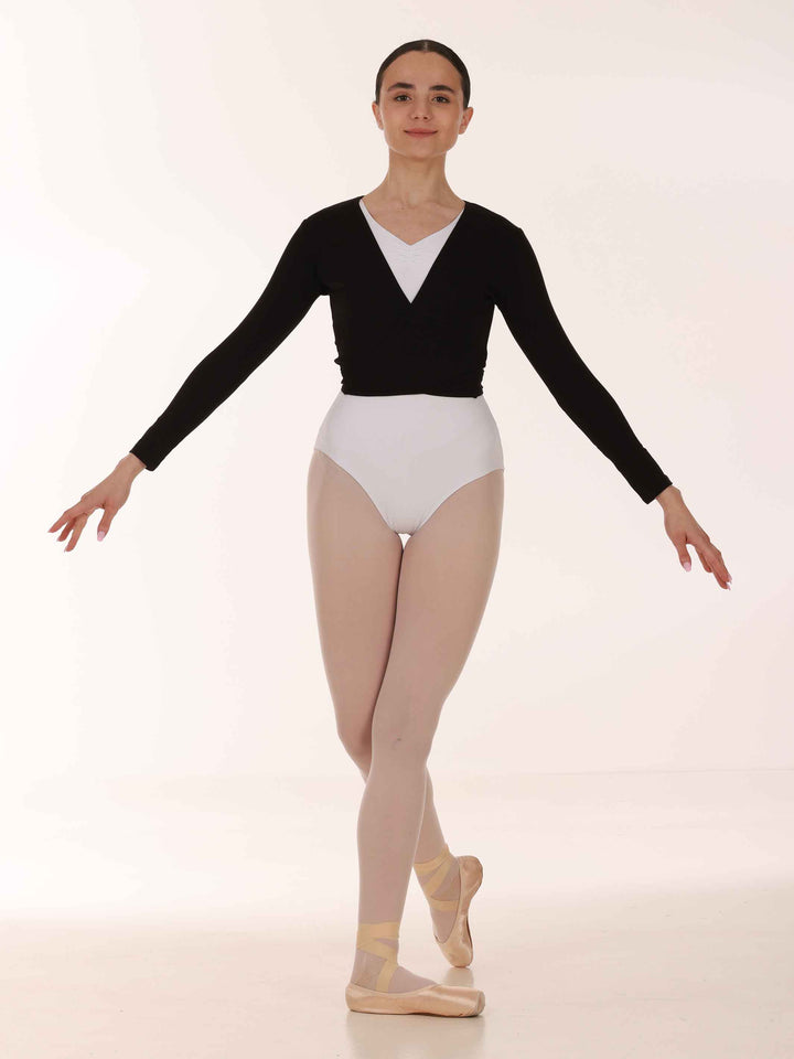 Cache-cœur crossover en malla pour danse, ciblé para mujer, design croisé elegante, parfait pour la pratique de la danse ou les calentamientos, deux longues bandes pour l&