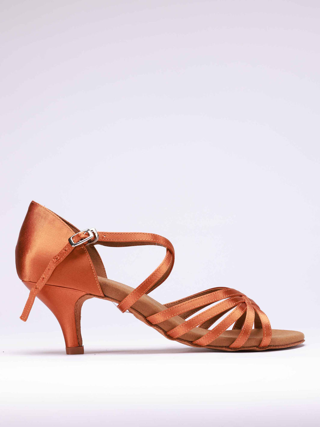 Dance Shoes Latine Emma for Women - Talons Moyens couleur Tan - vue of côté