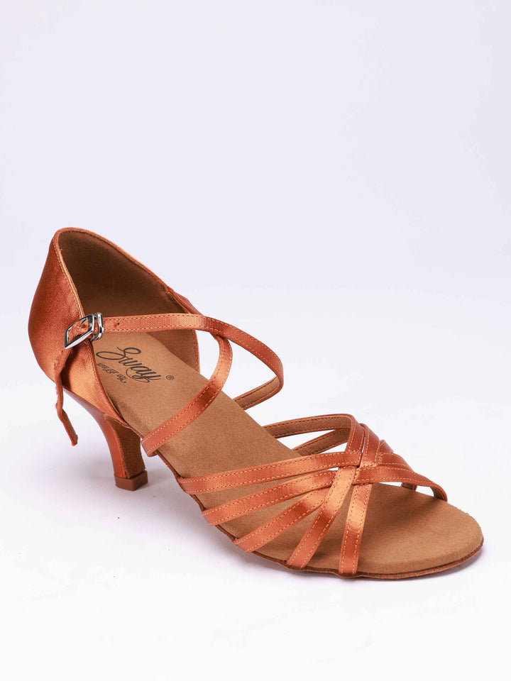 Dance Shoes Latine Emma for Women - Talons Moyens couleur Tan