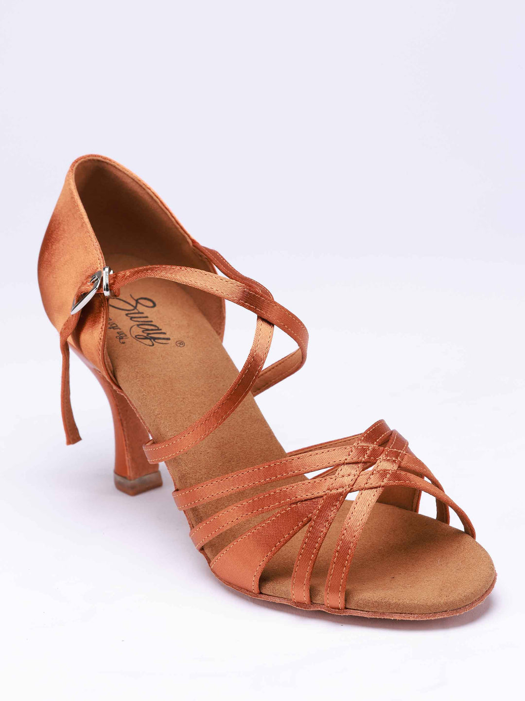 Zapatos de Danza Latine Emma para Mujer - couleur Tan - vue de face