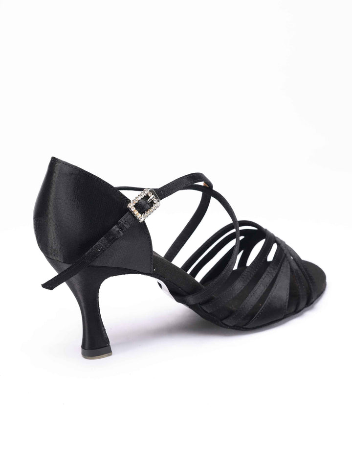 Zapatos de Danza Latine Emma para Mujer - couleur Negro - vue arrière