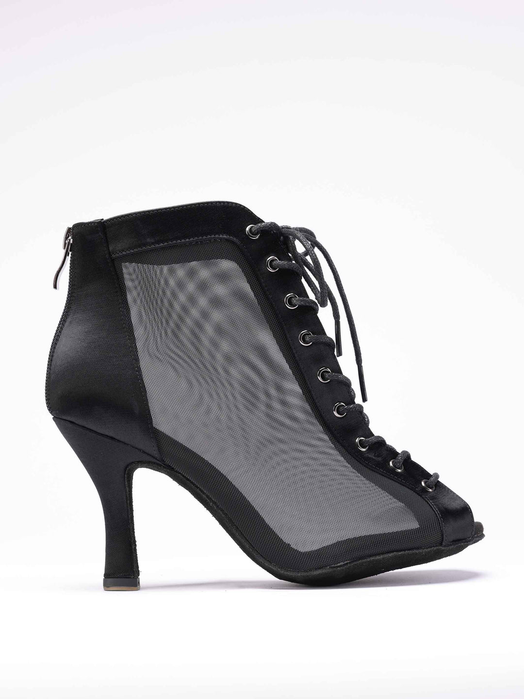 Zapatos de baile latino para mujer, modèle Luciana, panneaux latéraux en mesh transpirable, laçage à l&