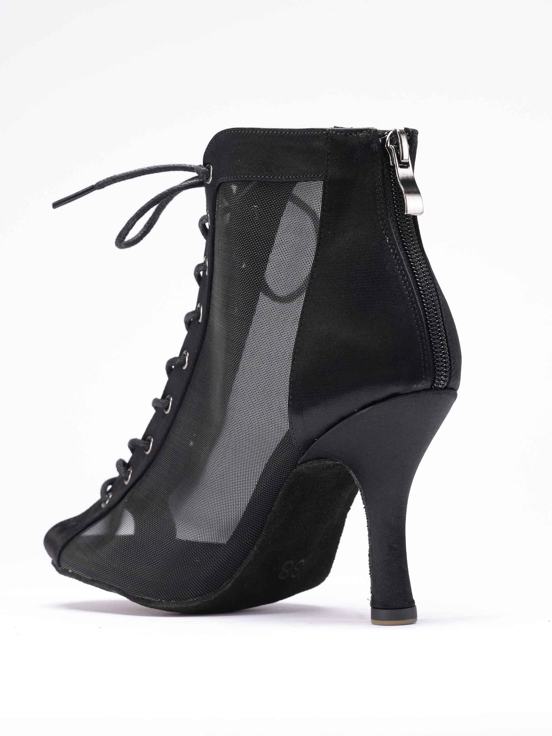 Zapatos de baile latino para mujer, modèle Luciana, panneaux latéraux en mesh transpirable, laçage à l&