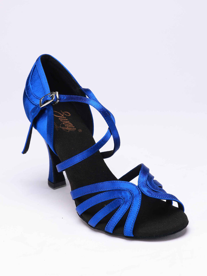 Zapatos de baile latino para mujers, modèle Rodayna, 5 brides sur le devant et une bride elegante à l&