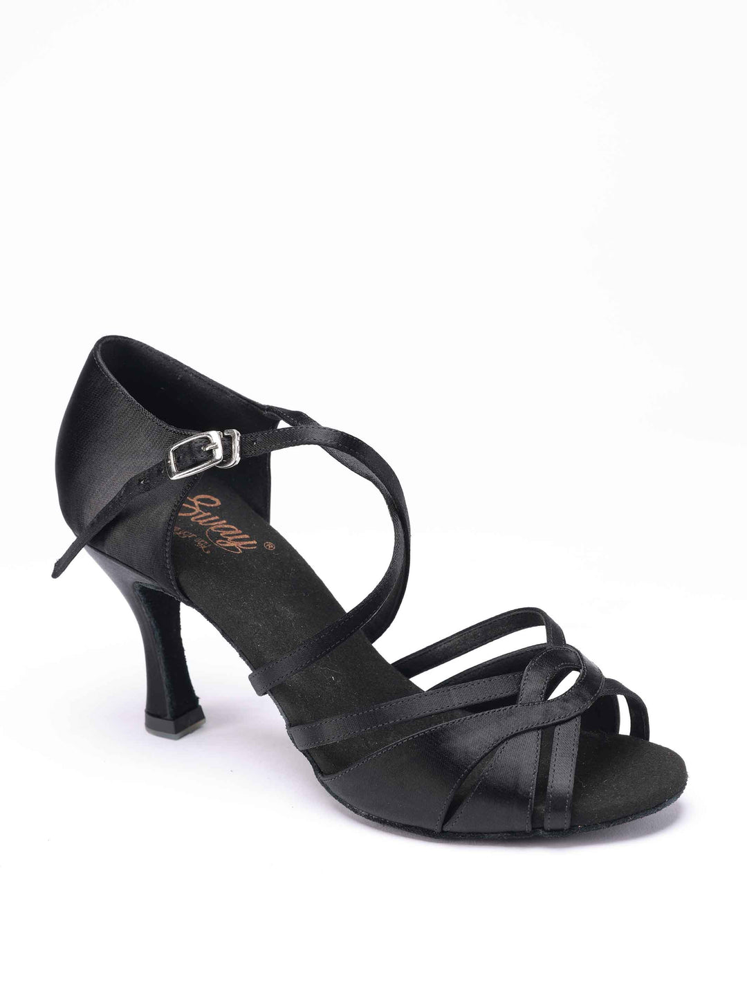 Zapatos de baile latino para mujers, modèle Stella, couleur negro - vue du haut