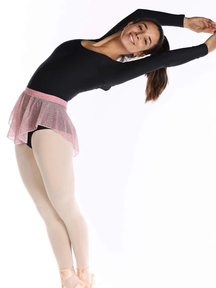 Falda de Danse de Ballet con une coupe Ovale para mujer - Color Leopard - vue de face