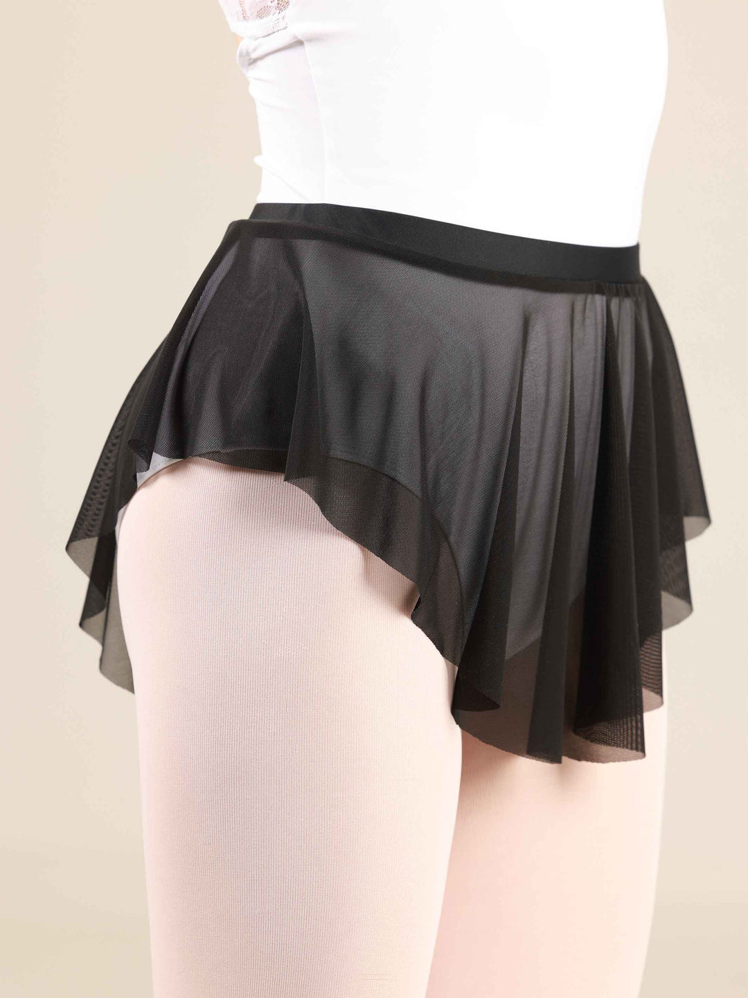 Falda de Danse de Ballet con une coupe Ovale para mujer - Color Negro - vue de côté