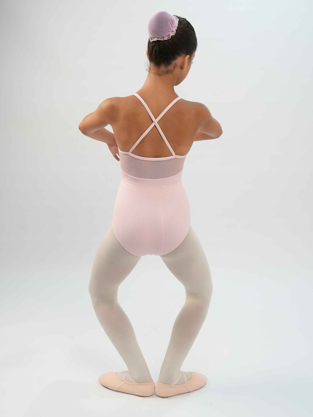 Maillots niña en camisole avec détails en mesh sur les côtés et bretelles X à l&