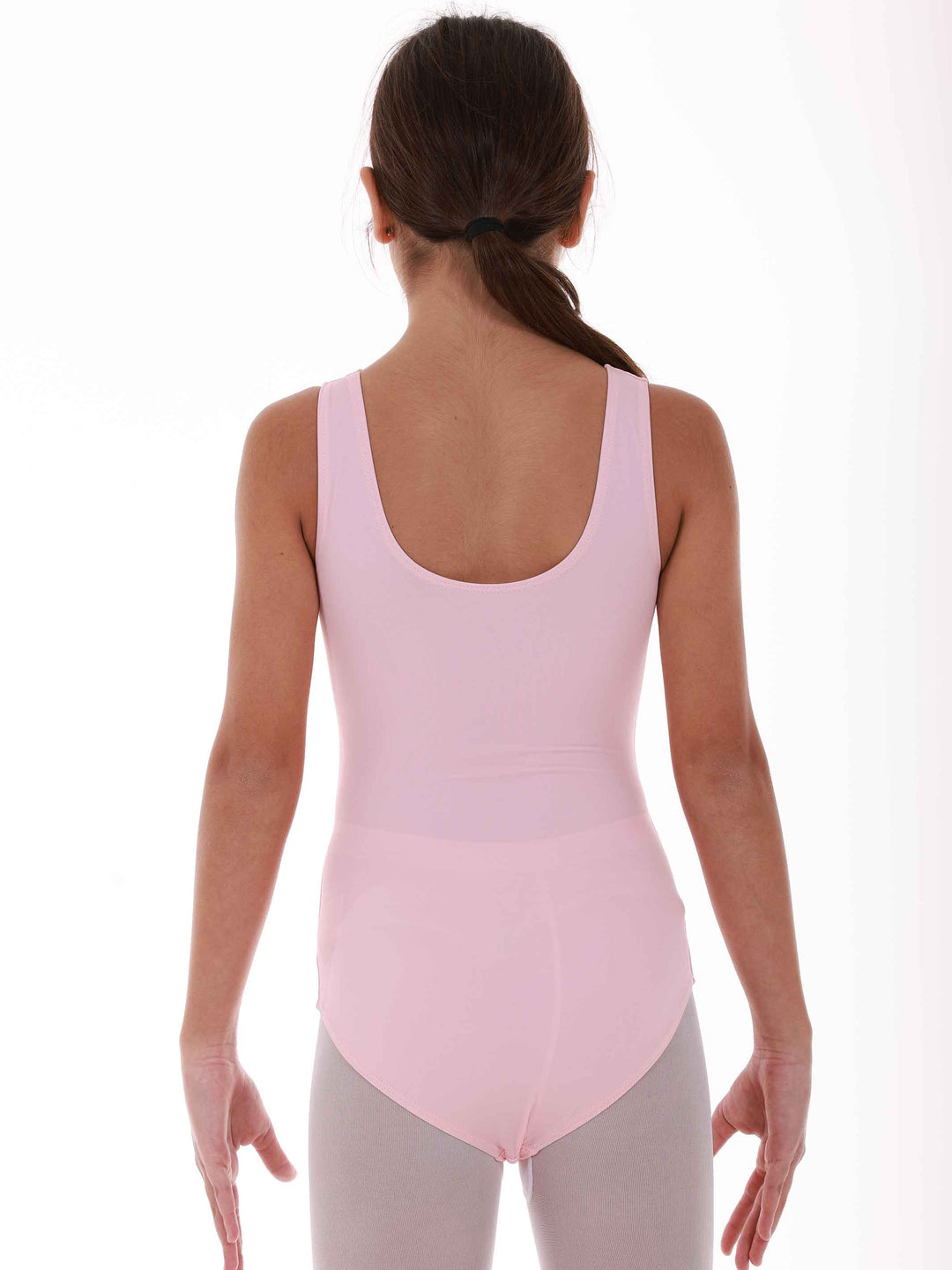 Maillots de ballet à manches tank pour enfant, avec un design pincé à l&