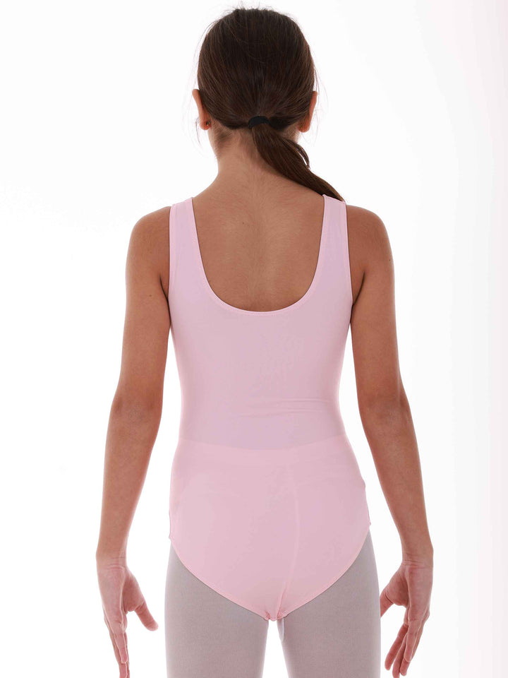 Maillots de ballet à manches tank pour enfant, avec un design pincé à l&