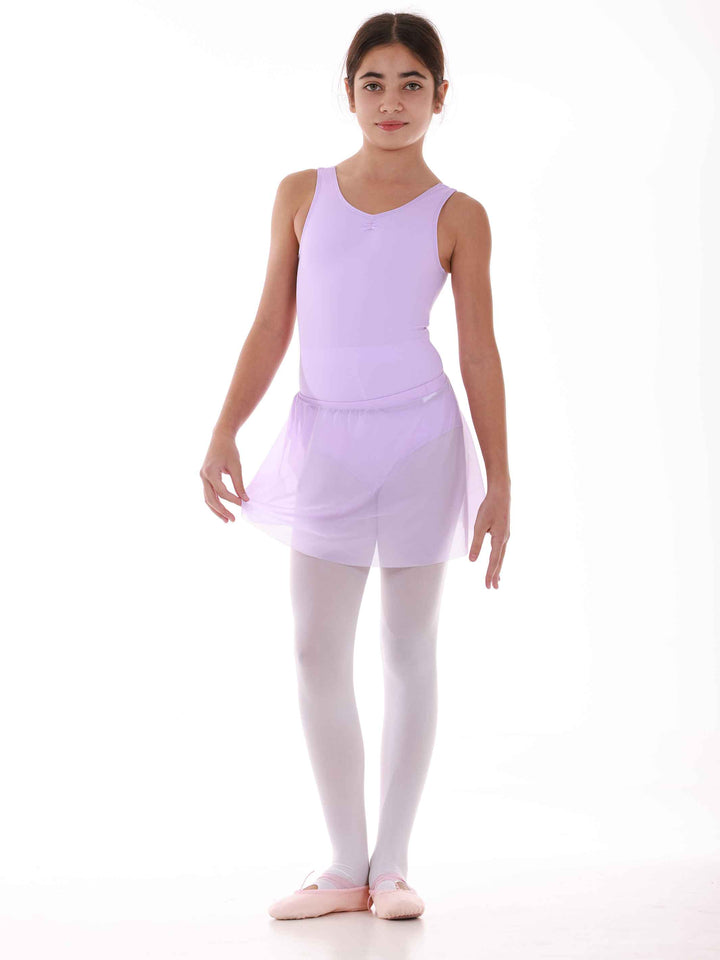 Maillots de ballet à manches tank para enfant, con un design pincé à l&