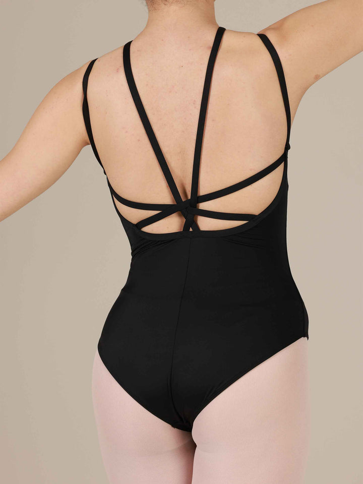 Maillots de ballet para mujer en camisole, avec mesh sur le buste, pinces à l&