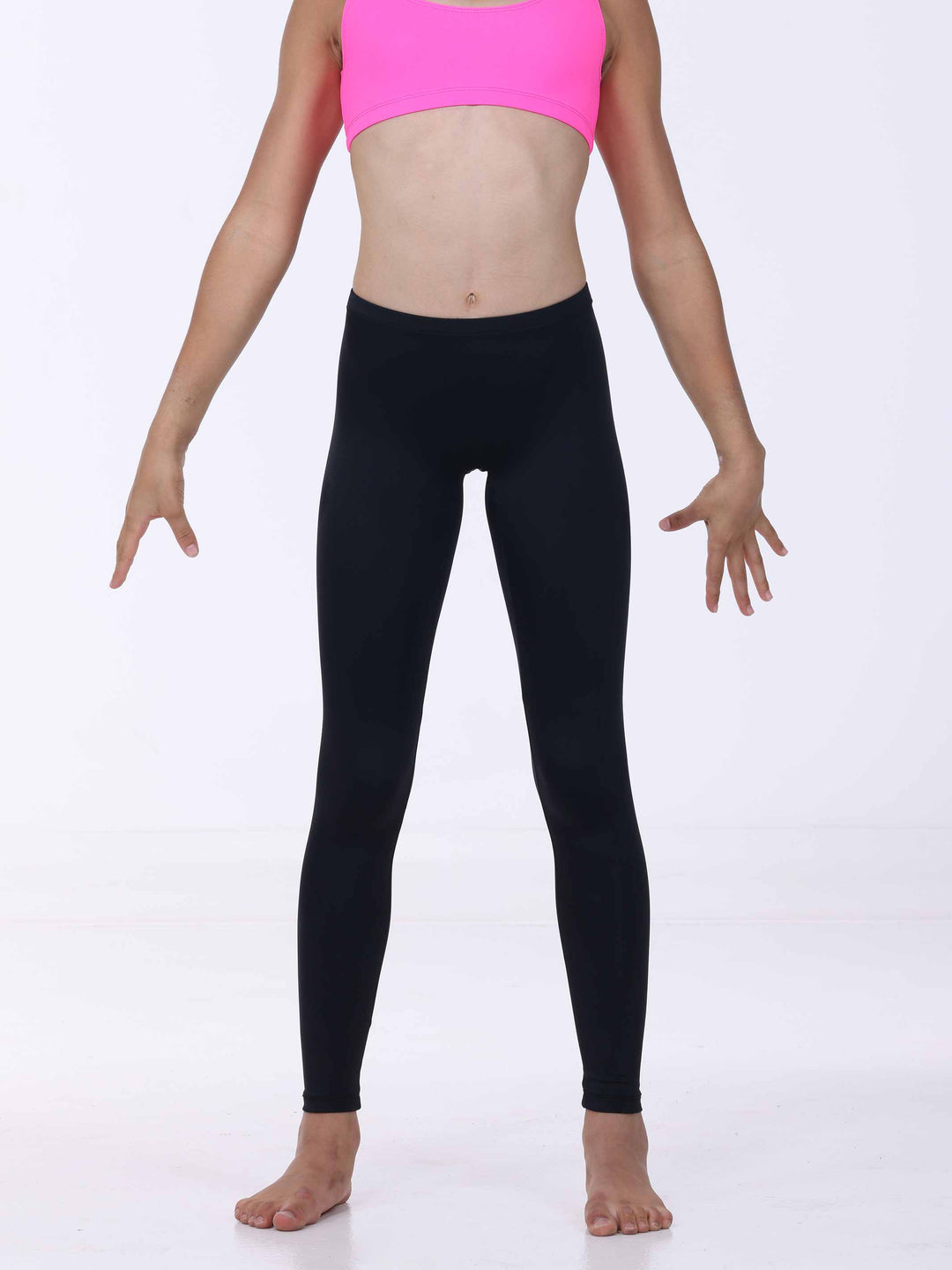 Legging de danse negro para niña – taille basse et coupe ajustadoe pour une liberté totale de movimiento.