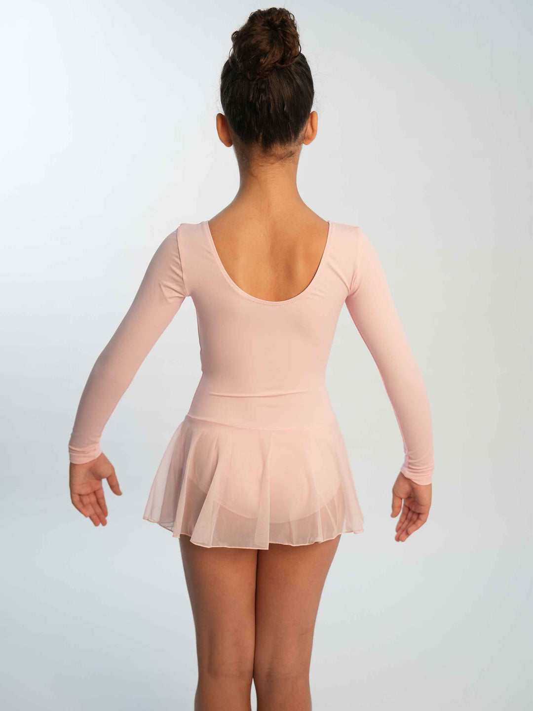 Vestido de ballet à mangas largas para niñas, avec pinçage à l&