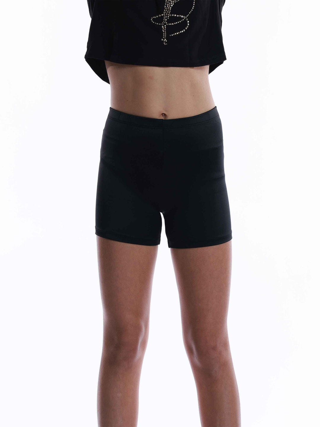 Short basique de danse et gymnastique para niña, negro, avec forme culotte pour un ajustement cómodo. Talla élastique de 2 cm pour un maintien parfait et coupe courte pour une libertad de movimiento optimale. Parfait pour les clase de danse, la gymnastique et autres activités sportives