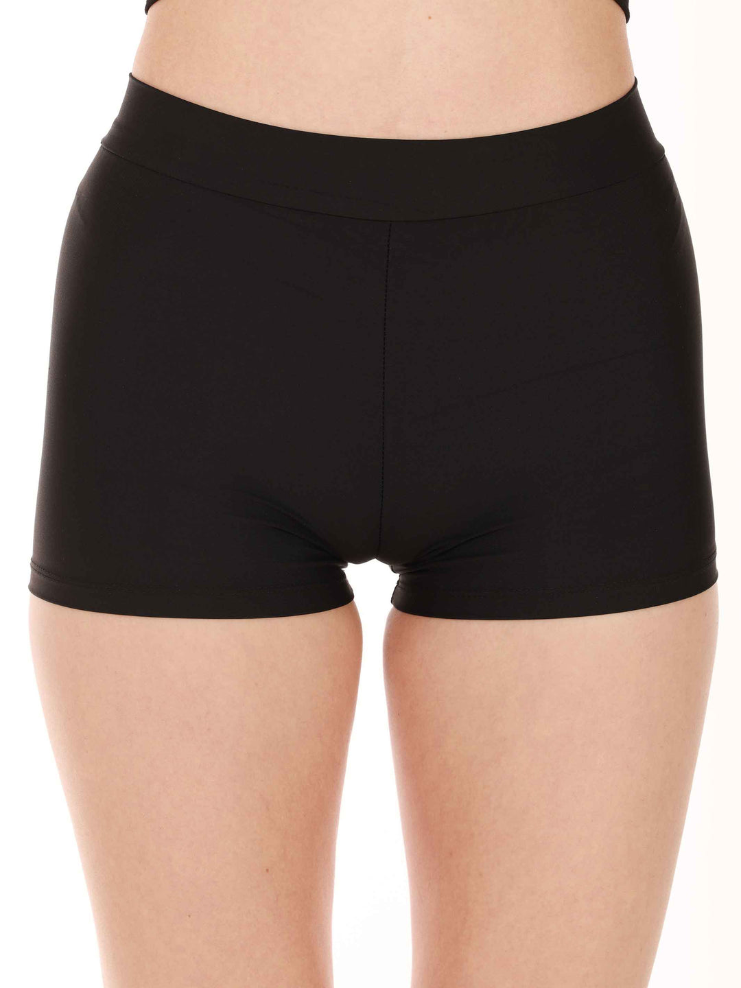 Short taille basse para la danse y le yoga, coupe brief, couleur negro, para mujer - vue de face