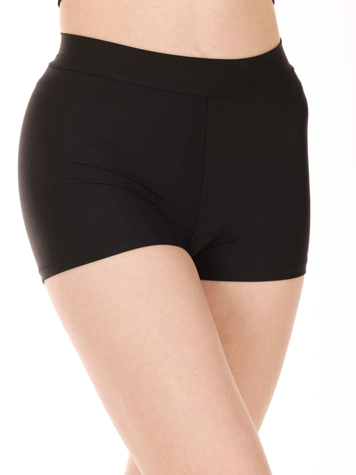 Short taille basse para la danse y le yoga, coupe brief, couleur negro, para mujer
