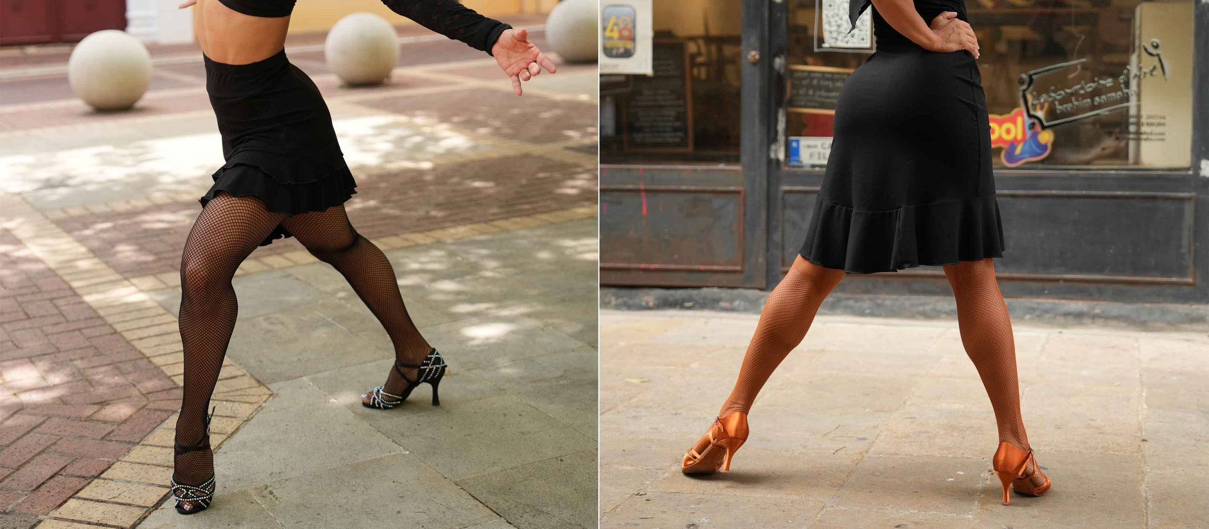 Dancer wearing Latin dance shoes, representing Sway’s women’s Latin dance shoes collection.